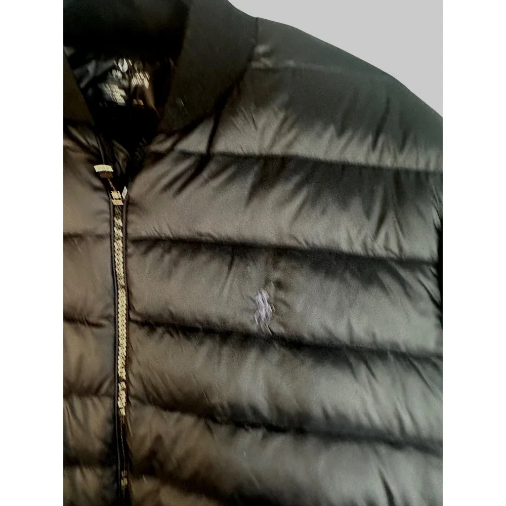 Polo Ralph Lauren Men's Black Hybrid Quilted Performance Bomber Jacket Size M